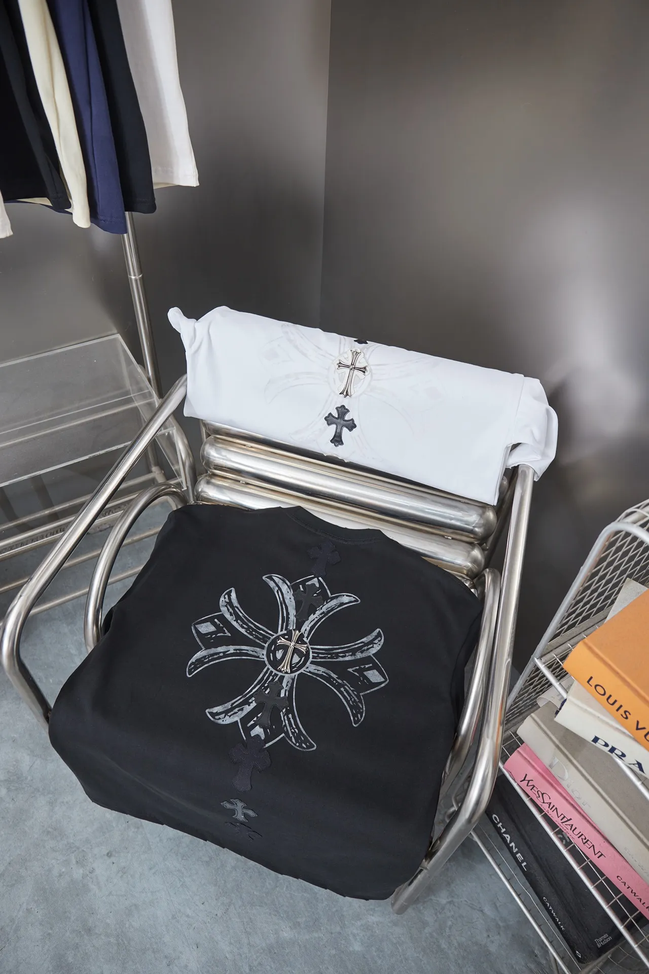 Ch*ome Hearte 26SS New Arrival 100% 32 1X 1 ＋ ， ， ：Black/White Size：S/M/L/XL